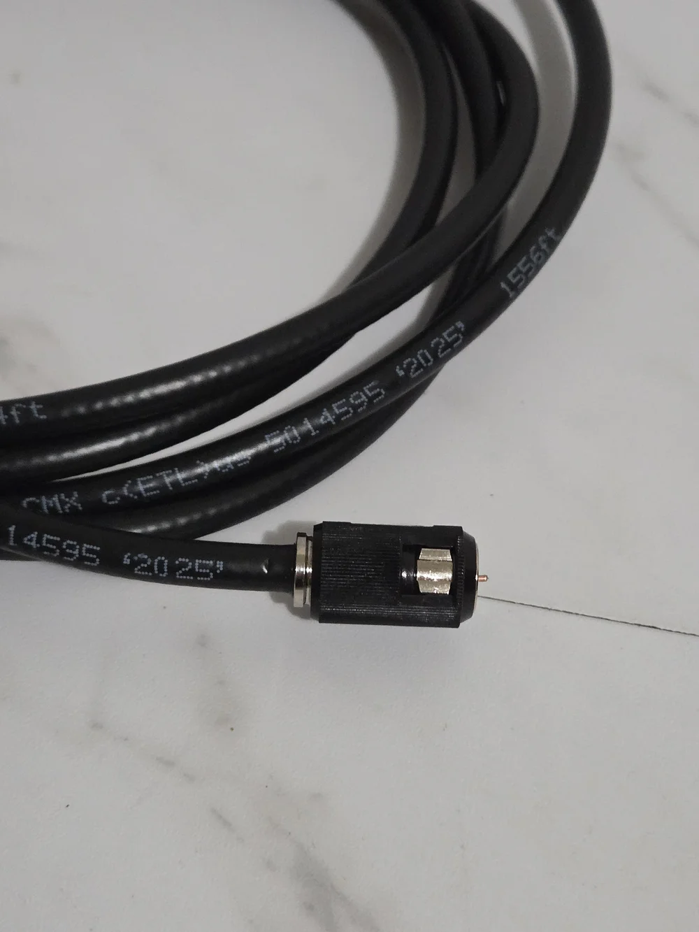 7ft Coax Cable - PPC Perfect Flex 6 Series 18 AWG Coaxial Cable - Black